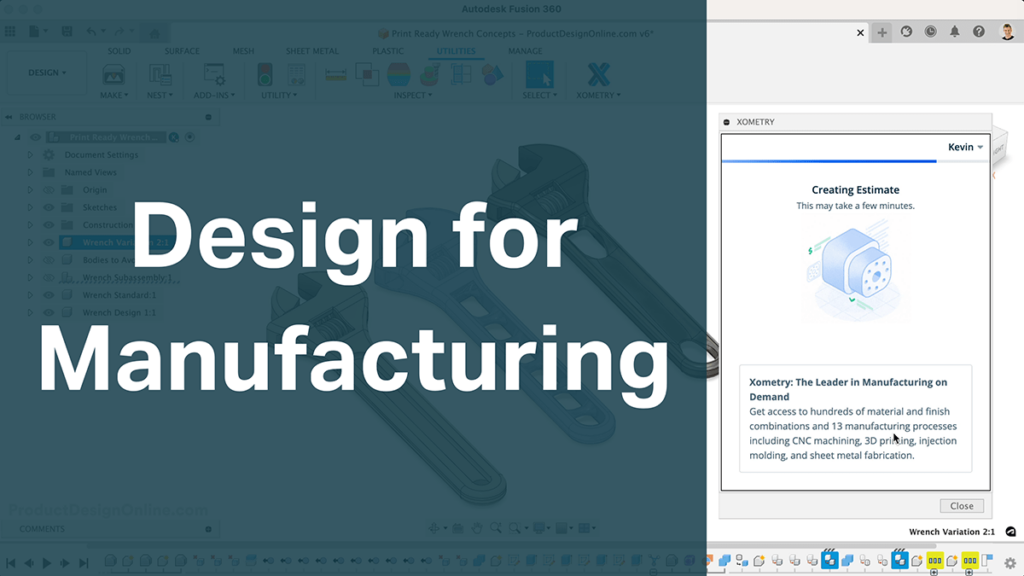 DFM is design for manufacturing and Xometry provides free DFM feedback